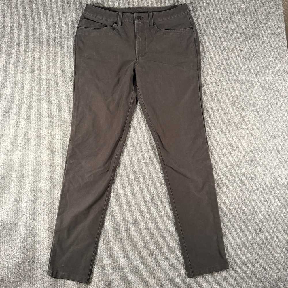 Lululemon Men's ABC Slim Utilitech 32x34 Black Pants 5 Pocket Stretch Casual